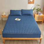 Medvilninis mink&scaron;tas patalynės užvalkalas, čiužinio užvalkalas, storas dygsniuotas lovatiesis, elastingas paklodės. 150*200cm