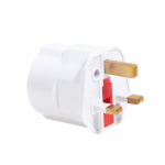 Eu Euro 2 Pin To Uk 3 Pin Plug AC Universalus Adapter Travel Converter Europieti&scaron;kas balta