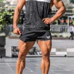 &bdquo;Muscleguys&ldquo; prekės ženklo vyri&scaron;ki kompresiniai &scaron;ortai Vasariniai sportiniai &scaron;ortai &bdquo;Bermuda Gyms&ldquo; &scaron;ortai Fitness Vyri&scaron;ki &bdquo;Cossfit&ldquo; kultūrizmo pėdkelnės Treniruotės &scaron;ortai L
