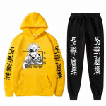 Vyri&scaron;kas rinkinys Anime Jujutsu Kaisen Hoodie Kelnės, Vyri&scaron;kos laisvalaikio 2 vnt. Rinkiniai ilgomis rankovėmis Harajuku Gojo Satoru Graphics Hoody megztiniai XL