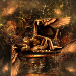 5D &bdquo;pasidaryk pats&ldquo; deimantinis paveikslas &bdquo;Golden Angel Lover&ldquo; Deimantinis siuvinėjimas &bdquo;Anime&ldquo; kryžminio dygsnio rinkiniai namų dekoras, rankų darbo dovana Round 25x25cm