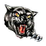 Tri Mishki W1442 3D Fierce Panther automobilių lipdukas PVC lipdukai motociklo lipdukas ant automobilio sunkvežimio buferio visureigio sienelės, atsparus vandeniui 11cm -S