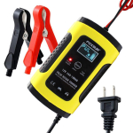 12V 5A impulsinis remonto akumuliatoriaus įkroviklis, skirtas automobilių motociklams AGM GEL WET &scaron;vino rūg&scaron;tis