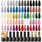 ROSALIND 38 vnt. spalvotas pusiau nuolatinis UV gelinis nagų lako rinkinys su baziniu ir vir&scaron;utiniu sluoksniu Soak Off gelinio lako lakas Nail Art Design nagų gelinis lakas