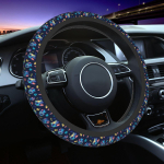 Individualizuotas mielas Dygsniuko ra&scaron;tas Vairo dangtelis Anime Animacinis mink&scaron;tas automobilio vairo apsaugas 15 colių Auto Steering Wheel Cover