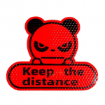 Creative Angry Panda Laikykitės atstumo Atspindintys lipdukai Automobilio lipdukai Automobilio langų lipdukai Automobilių lipdukai Automobilio kėbulo puo&scaron;ybos lipdukas 15*15cm