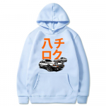 Kar&scaron;tas Anime Initial D Hoodie Sports Vyri&scaron;kas laisvalaikio gatvės JDM Car Culture laisvalaikio megztinis S juoda
