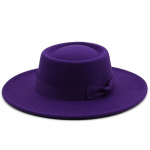 Nauja 8,5 cm plataus kra&scaron;to Fedora Hat Jazz Hat Moteri&scaron;ka Klasikinė Veltinio Skrybėlė Panama Solid British Fascinator Moteri&scaron;ka veltinio kepurė 56-58CM adjustable