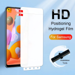 Greitai montuojama hidrogelinė plėvelė, pilnai dengianti i&scaron;lenktą ekraną, Samsung Galaxy A54 A34 A24 A14 A13 A12 A23 A72 A52 A32 S25 S24 S23 S22 S21 Plus Note 20 Ultra A14 4G/5G