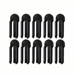 10 vienetų &scaron;iuk&scaron;lių mai&scaron;o tvirtinimo segtuko sagtis, &scaron;iuk&scaron;liadėžės &scaron;oninis spaustukas, &scaron;iuk&scaron;lių mai&scaron;o neslystantis spaustuko laikiklis, 10pcs/bag juoda