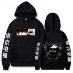 Anime Tokijo &bdquo;Ghoul&ldquo; gobtuvai Ken Kaneki Grafi&scaron;kai marginti megztiniai Vyri&scaron;ki laisvalaikio hiphopo gatvės apranga, pora, megztiniai, laisvas gobtuvas XL