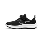 Nike Star Runner 3 PS Juodi Balti Vaikų Sportbačiai Tamsiai Dūminiai Pilki DA2777-003 28