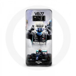 Coque pour Samsung Galaxy S8 Formule 1 Valtteri Bottas pilote de course F1 Noir juoda