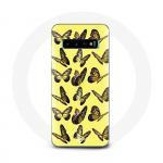 Coque pour Samsung Galaxy s10 edge Papillons Fond Jaune