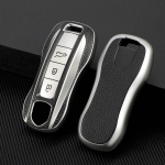 Automobilio i&scaron;maniojo rakto dėklas, apvalkalas, laikiklis Porsche Cayenne 958 911 Lepin 996 Macan Panamera 997 944 924 987 987 Gt3 Cayman 987 sidabras