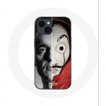 Coque pour Iphone 14 Plus Berlin La casa de papel Berlin Masque Split - Maniacase