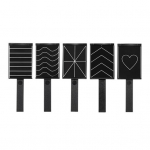 5 vnt Nail Art Magnet Cat-Eye Nail Designs Magnetinio nagų lazdelės ra&scaron;tas Manikiūras Magnetas Stick Nail Art Priedai juoda