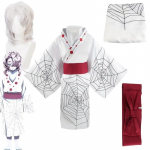 Nauji Anime Demon Slayer Kimetsu No Yaiba Spider Oni Ayaki Rui Cosplay Unisex Kimono Visas komplektas Helovino karnavaliniai kostiumai