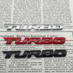 Turbo logotipo automobilio motociklo automatinio chromo 3D metalo emblemos ženklelio lipdukas (Spalva:Raudona/Sidabrinė/Juoda) juoda