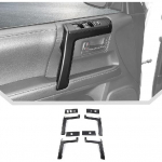 JeCar 4vnt 4Runner vidaus durų rankenos dangtelio apdaila anglies pluo&scaron;to vidaus priedai, skirti Toyota 4Runner 2010-2023 matinė juoda spalva
