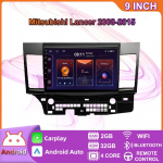 10 colių Android Carplay, skirtas Mitsubishi Lancer 2008-2015 automobilių radijas Multimedijos vaizdo grotuvas GPS navigacija WIFI 2+32GB