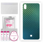 apgo Protective Skin Sticker for the back compatible with LG K20 (2019), Wrap Film, Foil, Vinyl - Pattern Carbon Chameleon CAKA1