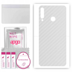 apgo Protective Skin Sticker for the back compatible with Tecno Spark Power, Wrap Film, Foil, Vinyl - Pattern Transparent Carbon