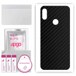 apgo Protective Skin Sticker for the back compatible with Kruger&Matz Live 7S, Wrap Film, Foil, Vinyl - Pattern Carbon Black