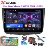 &bdquo;Android Auto Carplay&ldquo; automobilio radijo daugialypės terpės grotuvas, skirtas &bdquo;Mercedes-Benz Vito 2 W639 Viano 2&ldquo; 2003&ndash;2015 m. Navigacijos GPS 4G+WIFI BT 2+64+4led
