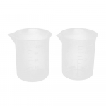 100mL Graduated Beaker skaidraus plastiko matavimo taurelė 2 vnt