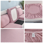 Sutir&scaron;tinta elastinė sofos užvalkalas svetainei Vienspalvis baldų apsaugas Sofos pagalvėlės užvalkalas Nuimamas sofos užvalkalas E4 ( 165-200cm ) 1pc