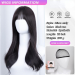 22 colių rudi garbanoti perukai oro kirpčiukai pluo&scaron;to sintetiniai kar&scaron;čiui atsparūs banguoti plaukai. Saldūs ir natūralūs vakarėliai arba korėjiečių mados asmenukės 22inches tamsiai ruda spalva