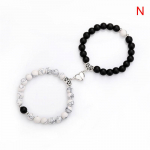 2 vnt./rinkinys natūralaus akmens karoliukai jogos apyrankė mėgėjams atstumo magnetas pora apyrankės draugystės papuo&scaron;alai