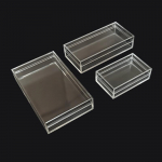 Mini stačiakampė dėžutė permatoma plastikinė saldainių papuo&scaron;alų pakavimo dėžutė su dangteliu