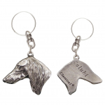 Saluki, Persian Greyhound, Arabian hound, Gazelle hound - Silver-plated dog pendant, handbag decoration, backpack pendant by Art-Dog brand sidabras