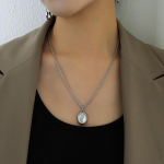 Cinsy Store karoliai moterims nerūdijančio plieno karoliai Colar Choker pradiniai karoliai Pra&scaron;matnūs papuo&scaron;alai aukso rožės karoliai moterims 42cm