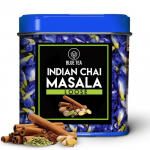 MĖLYNĄJĄ ARBATĄ &ndash; indi&scaron;ką Chai Masala arbatą &ndash; patiekiamą su indigo arbata &ndash; raminančią Masala arbatą &ndash; 50 gramų &ndash; daugiau nei 50 puodelių | A&Scaron;TRIĄ ARBATĄ MASALA | Imbierą, kardamoną, cinamoną