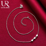 925 prabos sidabro &scaron;irdelės formos gyvatės grandinėlė madingi vestuviniai papuo&scaron;alai 45CM