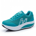 madingi moteri&scaron;ki sportbačiai su platforma, tonizuojantys, su plei&scaron;tu, lengvi, Zapatillas sportiniai bateliai moteriai, kvėpuojantys, liekninantys, fitneso, sūpynių bateliai 35 mėlyna