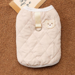 Pet Clothing Autumn Winter Minimalist Teddy Bear Quilted Cotton Thickened Dog Vest Cute Teddy Bear Small Dog Pet Clothing XS