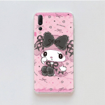 Skaidrus dėklas, skirtas Samsung A04 A14 A23 M33 M53 Realme 10 9 C35 C55 VIVO X80 Infinix Hot 30 Note 11 Tecno Spark 8P Pro L-13 Cute My Melody Tecno Pova Neo rusvai geltona