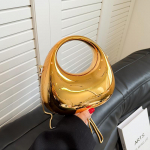 Vakarinės delninės moterims, prabangios dizainerių piniginės ir rankinės, auksinė vestuvių vakarienės vakarėlio rankinė su apvalia rankena, dėvima ant rie&scaron;o 22x20x8cm mėlyna