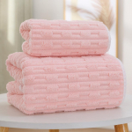 Mink&scaron;tas itin smulkaus pluo&scaron;to rank&scaron;luostis, sugeriantis ir greitai džiūstantis rank&scaron;luostis, mink&scaron;tas sutir&scaron;tinto koralinio aksomo vonios rank&scaron;luostis namuose 35*75cm rožinė