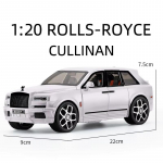 Naujas didelis 1:20 &bdquo;Rolls-Royce Cullinan&ldquo; visureigio lydinio modelio automobilis, modifikuotas metalas, liejamas berniukas, žaislinis automobilis, atsitraukiamas garsas ir lengvas &scaron;e&scaron;ių durų vaiki&scaron;kas dovana balta