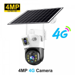 8 MP 4K saulės 4G kamera su 4G SIM kortelės skydeliu lauko belaidžiu PTZ PIR žmogaus aptikimo CCTV IP kameros saugos apsauga V380 4MP Camera