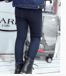 Mergaičių Slim Fit elastingi leginsai - Džinsų imitacija 130 cm