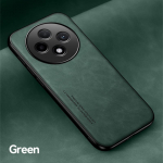 Magnetinis dėklas su odos pojūčiu OPPO Reno 12F 12FS 5G Reno12 F FS Apsauginis dėklas Apsaugantis nuo smūgių Coque Funda Capa OPPO Reno 12F 5G žalia
