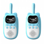 2 vnt Vaiki&scaron;ki Walkie Talkie įkraunamas 1000 mAh delninis 0,5 W 3 km radijo siųstuvas-imtuvas Vidinis telefonas vaikams Žaislai Gimtadienio dovanos 2Pcs