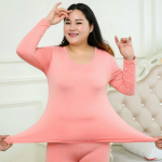 2 vnt. Moteri&scaron;ki termo apatiniai Kelnės, apatinės pižamos rinkinys Ilgas Johns Winter Warmer Plus Size XL rožinė