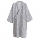 Mink&scaron;tas japoni&scaron;ko stiliaus priekinis namų chalatas, džinbei, pižama, yukata, vyri&scaron;kas, moteri&scaron;kas, 100% medvilnė, prisilietimas, stilius, užsegimas, naktiniai drabužiai, dėvėti, pilka spalva